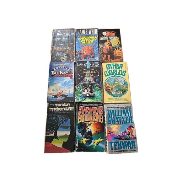 Lot of 9 VTG James White, Larry Niven, William Shatner Sci-Fi Paperback Books - Picture 1 of 7